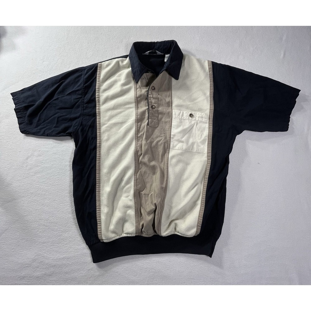 VTG 70s 80s Royale Air Polo Shirt Mens Banded Waist Grandpacore Colorblock